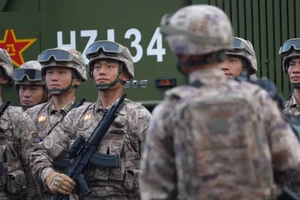 Lính thủy đánh bộ PLA trong một cuộc diễu hành. Ảnh: Wikimedia Commons