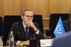 Tổng giám đốc Cơ quan Năng lượng Nguyên tử Quốc tế, Rafael Grossi tại Tehran, Iran, ngày 17/4. Ảnh: Getty Images