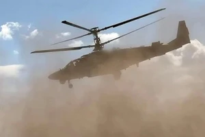 Trực thăng tấn công Ka-52 Alligator tấn công các vị trí của Ukraine tại khu vực Kursk. Ảnh: Sputnik / Sputnik