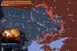 Bản đồ chiến sự Ukraine ngày 6/9. (Ảnh: Rybar)