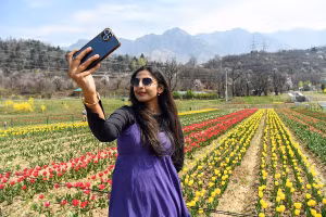 Chùm ảnh vườn hoa tulip lớn nhất châu Á mở cửa đón du khách