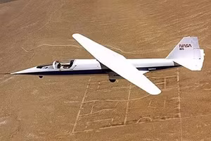 Hình ảnh máy bay cánh xiên AD-1 của NASA.