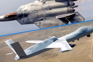Lần đầu phi công F-22 điều khiển drone ngay trong buồng lái