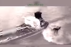 Mỹ công bố video bắt giữ tàu Olina trên biển Caribe