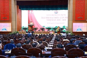 Đại hội đại biểu Đảng bộ Bộ Xây dựng lần thứ I, nhiệm kỳ 2025-2030. (Ảnh: Dương Giang/TTXVN)