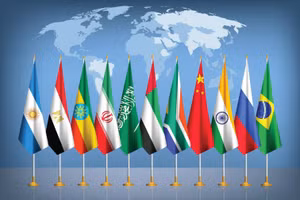 Quốc kỳ của các quốc gia thành viên BRICS.