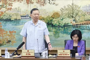 Tổng Bí thư, Chủ tịch nước Tô Lâm, đại biểu Quốc hội TP Hà Nội phát biểu. Ảnh: Doãn Tấn/TTXVN