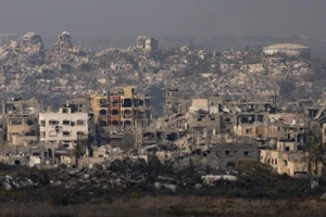 Một góc nhìn về Gaza nhìn từ phía biên giới Israel, ngày 16/1. Ảnh: Getty Images / Amir Levy