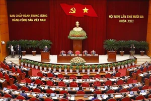 Phiên khai mạc Hội nghị lần thứ mười ba, Ban Chấp hành Trung ương Đảng khoá XIII. Ảnh: Doãn Tấn/TTXVN 