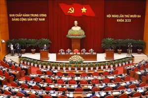 Phiên khai mạc Hội nghị lần thứ mười ba, Ban Chấp hành Trung ương Đảng khoá XIII. Ảnh: Doãn Tấn/TTXVN 