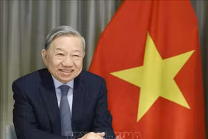 Tổng Bí thư Tô Lâm điện đàm với Thượng nghị sỹ Hoa Kỳ Steve Daines. Ảnh: Thống Nhất/TTXVN.