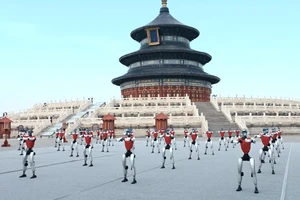 Video hàng chục robot tung cước gây choáng ngợp đền Thiên Đàn