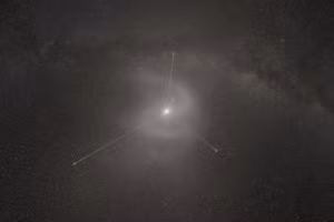 Hình ảnh này do Bảo tàng Lịch sử Tự nhiên Hoa Kỳ cung cấp cho thấy một chương trình thiên văn mới thể hiện một hình xoắn ốc hình chữ S ngược trong thứ được gọi là Oort Cloud xa hơn nhiều so với Sao Diêm Vương.