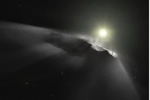 Giáo sư Avi Loeb đã gợi ý rằng Oumuamua (hình ảnh minh họa trên), một vật thể giữa các vì sao đã đi qua Trái đất năm 2017 và 3I/ATLAS có thể là tàu thăm dò của người ngoài hành tinh.