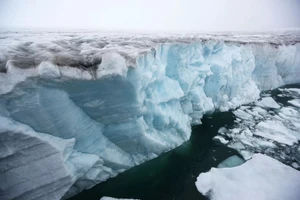 Sông băng gần đảo Champ thuộc quần đảo Franz Josef Land.