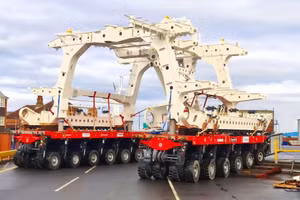 Máy đào rãnh dưới biển của NKT tại cảng Port of Blyth, Vương quốc Anh.