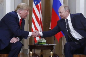 Ông Trump và Tổng thống Nga Vladimir Putin gặp nhau tại Phần Lan năm 2018. Ảnh: Pablo Martinez Monsivais / AP.