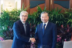 Tổng Bí thư Tô Lâm tiếp ông Lim Ming Yan, Chủ tịch Tập đoàn SBF. (Ảnh: Thống Nhất/TTXVN)