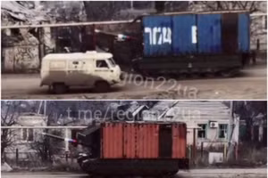 Xe tăng ‘mặc áo’ container đường biển trước mối đe dọa UAV