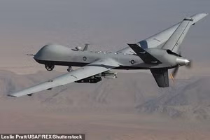 Đoạn ghi hình được thực hiện bởi một máy bay không người lái MQ-9 Reaper (trong ảnh) do Không quân Mỹ điều khiển.