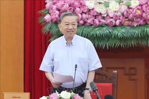 Tổng Bí thư Tô Lâm phát biểu. (Ảnh: Thống Nhất/TTXVN)