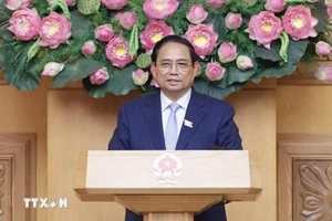 Thủ tướng Phạm Minh Chính giao nhiệm vụ cho các Phó Thủ tướng, Bộ trưởng vừa được Quốc hội phê chuẩn, bổ nhiệm. (Ảnh: Dương Giang/TTXVN)