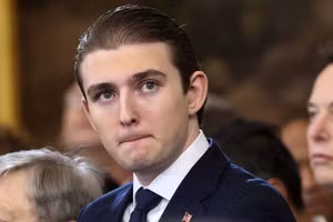 Barron Trump tại lễ nhậm chức năm 2025 của cha mình, Tổng thống Donald Trump.