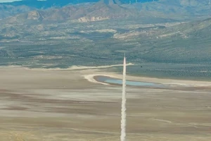 Một phương tiện siêu thanh Castelion được phóng thử nghiệm tại Sa mạc Mojave, California, Hoa Kỳ vào ngày 9/3/2024.