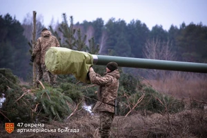Bohdana-B được kéo bằng lựu pháo. Nguồn ảnh: Lữ đoàn Pháo binh Độc lập số 47