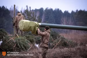 Bohdana-B được kéo bằng lựu pháo. Nguồn ảnh: Lữ đoàn Pháo binh Độc lập số 47