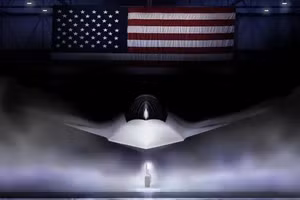 Hình ảnh mô phỏng chiến đấu cơ F-47 của Mỹ.