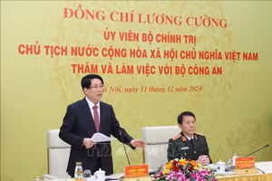 Chủ tịch nước Lương Cường phát biểu chỉ đạo. (Ảnh: Lâm Khánh/TTXVN)