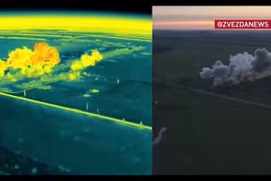 Lửa mặt trời TOS-1A Solntsepek thiêu rụi trận địa ở Novopavlovka