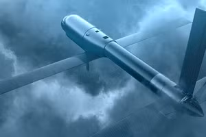 Switchblade 600 được đặt trong ống phóng trước khi khai hỏa. — Ảnh: AeroVironment.