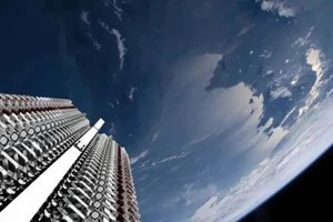 Các vệ tinh Starlink trước khi được triển khai