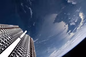 Các vệ tinh Starlink trước khi được triển khai