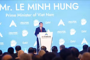 Thủ tướng Chính phủ Lê Minh Hưng phát biểu. Ảnh: An Đăng/TTXVN