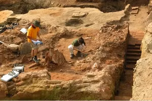 Ảnh toàn cảnh khu vực khai quật tại Drumanagh