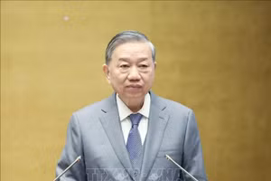 Tổng Bí thư Tô Lâm, Trưởng Ban Chỉ đạo Trung ương về phát triển khoa học, công nghệ, đổi mới sáng tạo và chuyển đổi số phát biểu chỉ đạo. (Ảnh: Thống Nhất/TTXVN)