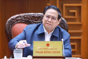 Thủ tướng Phạm Minh Chính chủ trì Phiên họp lần thứ 7 Ban Chỉ đạo tinh gọn bộ máy của Chính phủ. (Ảnh: Dương Giang/TTXVN)