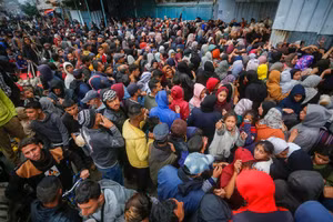 Chùm ảnh người dân đi bộ hàng km để săn lùng bánh mì ở Gaza