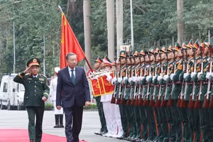 Tổng Bí thư Tô Lâm đến dự lễ kỷ niệm. (Ảnh: Thống Nhất/TTXVN) 