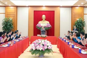 Tổng Bí thư Tô Lâm chủ trì buổi gặp mặt. (Ảnh: Thống Nhất/TTXVN)