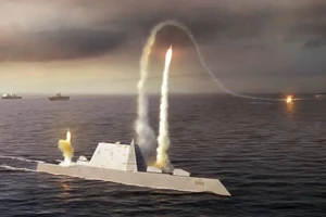 Ảnh minh họa tàu khu trục lớp Zumwalt DDG 1000, một lớp tàu chiến đấu mặt nước đa nhiệm vụ mới của Hải quân Hoa Kỳ.