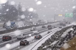 Chùm ảnh bão tuyết hiếm có tấn công miền nam nước Mỹ