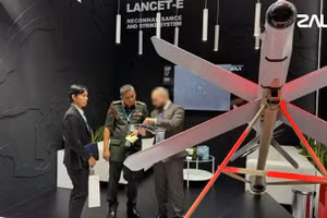 Sản phẩm Lancet-E của ZALA được giới thiệu tại triển lãm DSA ở Malaysia.