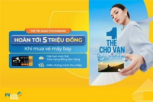 Đặc quyền hoàn tiền cho chủ thẻ tín dụng PVcomBank mua vé máy bay