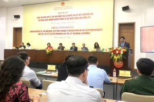 Quang cảnh cuộc họp báo.