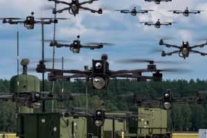 Ảnh minh họa bầy drone.