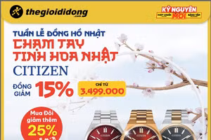 Sắm đồng hồ Nhật 'giá hời' tại Thế Giới Di Động: Tuần lễ Citizen có gì hot?